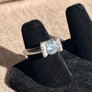 Sterling silver cubic zirconia size 6